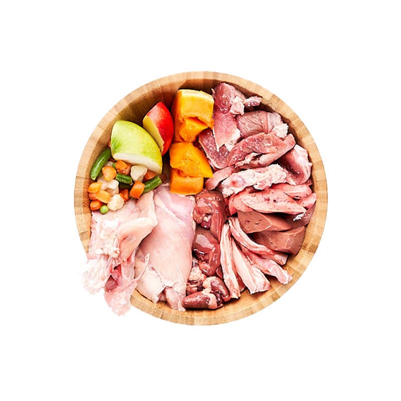 Menu BARF Cordero, Pollo y verduras Squeaky