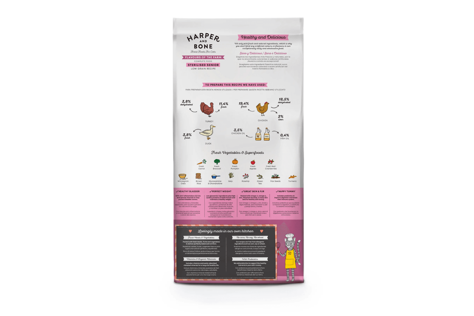 Harper & Bone Senior Sterilised Flavours Farm
