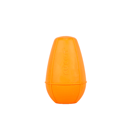 Juguete Conic Naranja en tamaño pequeño, ideal para perros pequeños y medianos.