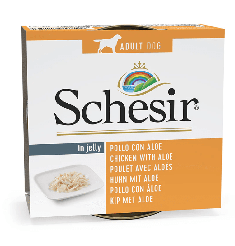 Schesir Dog Pollo con Aloe en gelatina 150gr 1