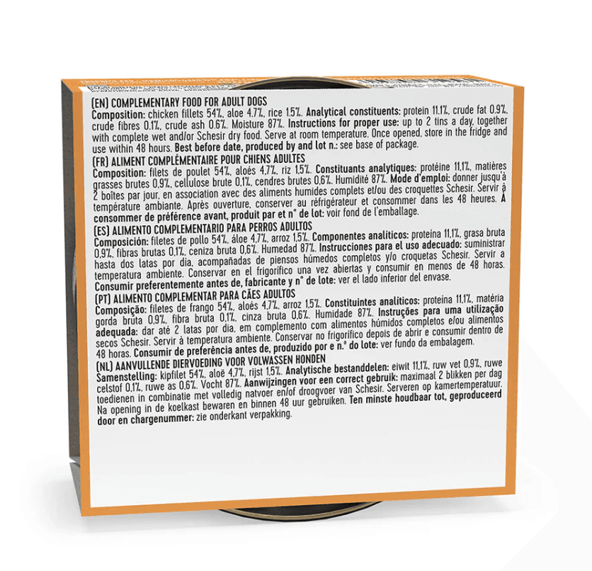 Schesir Dog Pollo con Aloe en gelatina 150gr 3