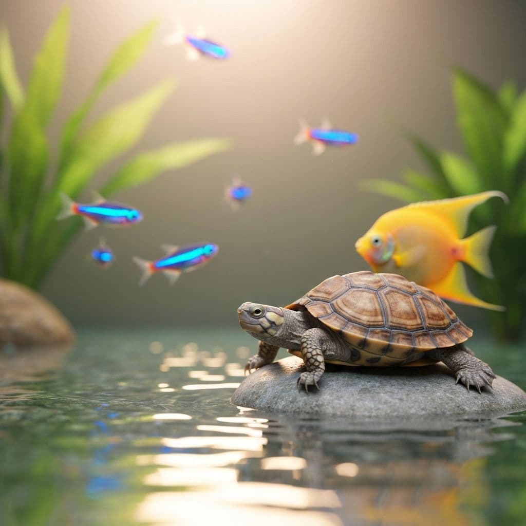 Peces y tortugas